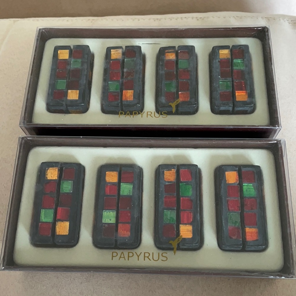 Papyrus set of 8 mosaic place card holders